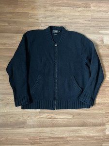 black polo cardigan