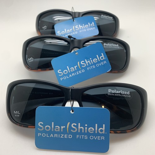 "3 Pack' T219 Solar Shield Fits Over FO-018 BLK/TOR SMK BAR POLARIZED Sunglasses