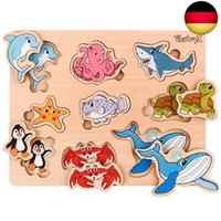 Pikatoyz Holzspielzeug Ab 1 Jahr, 2 3 Jahre, Steckpuzzle Und Kinderpuzzle,