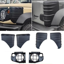 6x Insurance Side Wrap Angle Protection Headlight Trim 6x For 19-24 Suzuki Jimny