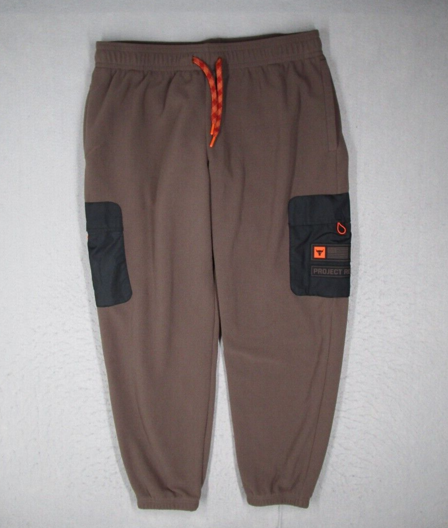 Under Armour The Rock Project Joggers Men Extra Large Brown Cargo Military 36x28