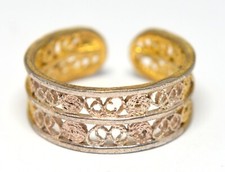 VINTAGE 925 STERLING SILVER FILIGREE BAND RING