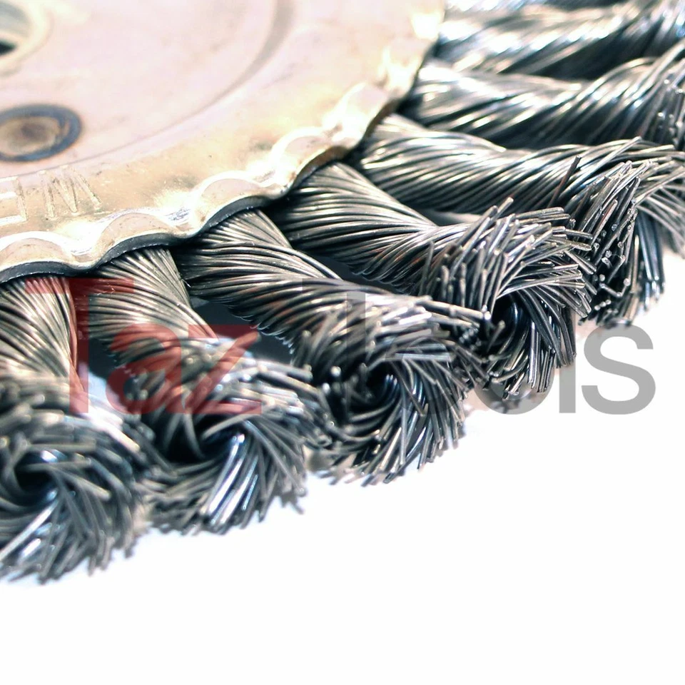 6" Wire Brush Coarse Knotted Knot Wire Wheel Brush for Bench Grinder 9000 rpm - Image 2 of 2