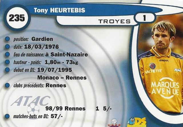 CARTE CARD EDOUARD THOMAS TROYES # 237 DS COLLECTION FOOT 2000 CARD RARE