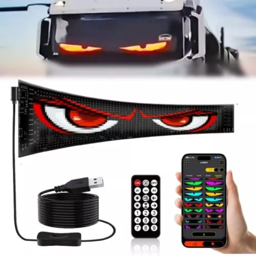 Für Lkw Devil's Eye Lampe LED-Bildschirm Auto-Augenlicht Lkw dynamisches Licht - Bild 1 von 23