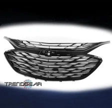 For 2019-2020 Chevy Malibu Front Upper+Frame Moulding+Bumper Grille Combo Black