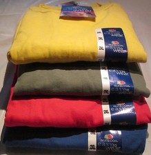 Men Fruit of The Loom T-Shirts 2XL 36 Pc 4 colors 100 Cotton Moss Royal Orange