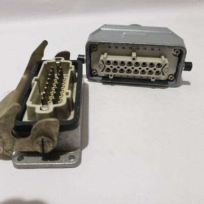 PHOENIX CONTACT COMPLETE SET HEAVY DUTY ENCLOSED CONNECTOR, 16-POLE, 600VAC, 