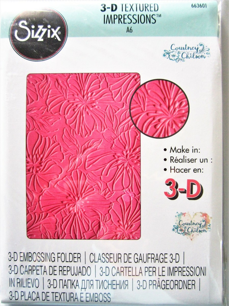 Azaleas Flower Sizzix 3-D Textured Impressions A6 Embossing Folder