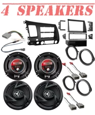 Car Stereo Install Dash Kit & 4 400W Speaker Package for 2006-2011 Honda Civic