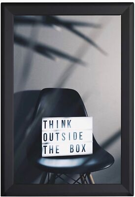 BNV Aluminum Front Load Snap Poster/Picture Frame, Black, 11x17 Inches