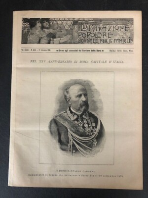 L'Illustrazione Popolare 43 1895 ENGRAVINGS Cadorna Roma in 1849 and 1871