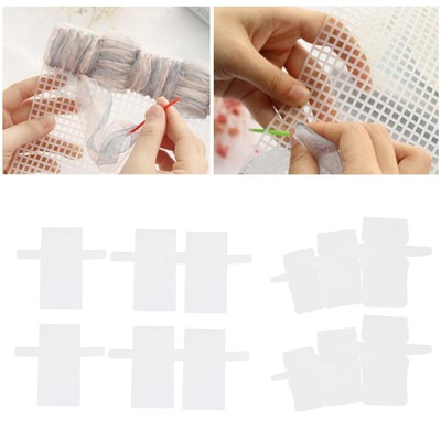 6 Stück Mesh Kunststoff Leinwand Blätter zum Selbermachen Basteln Kreuzstich Sticken