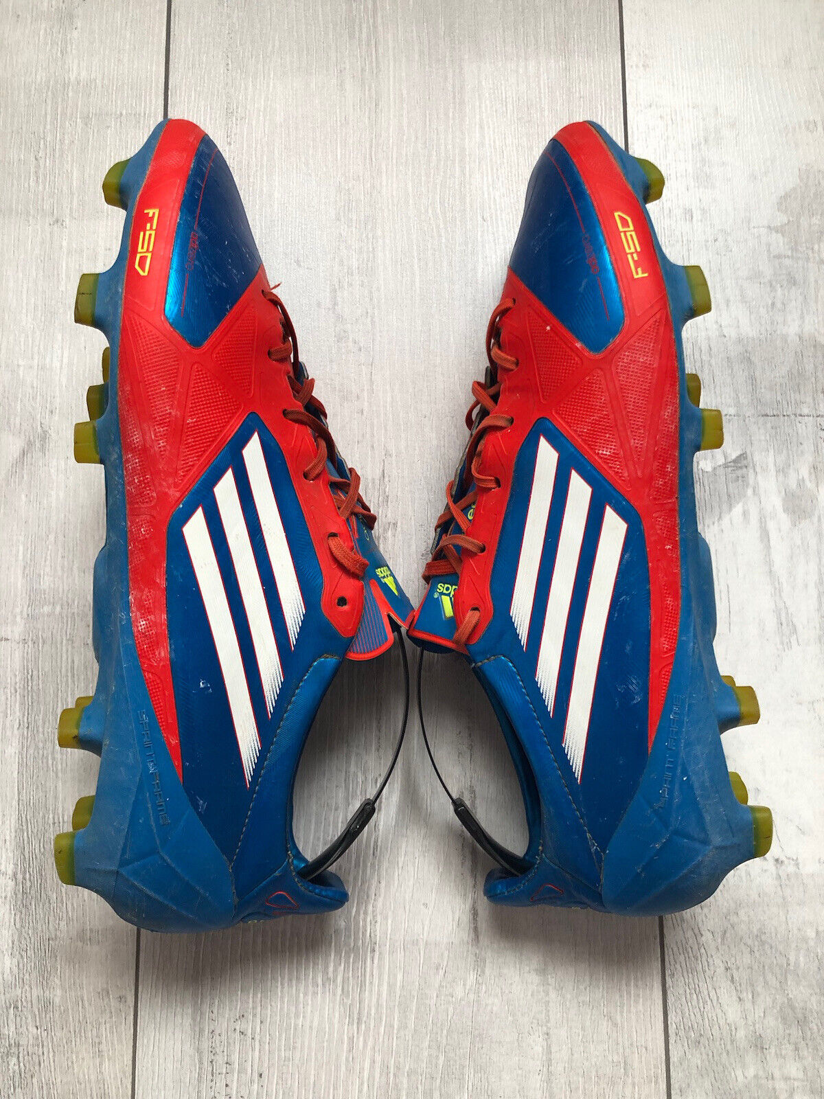 Adidas Adizero F50 Blue Orange Professional Football Soccer Cleats US9 UK8  1/2