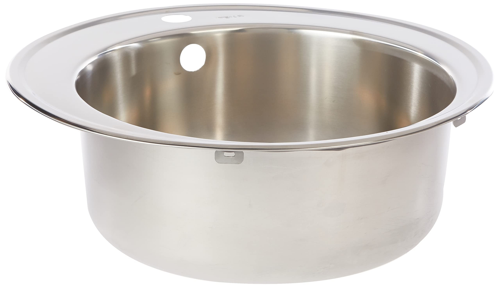 CENTROVAL Fregadero inox redondo cubeta, 180mm, Øgrifo, Mueble 45