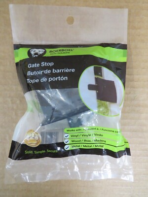 Boerboel Black Steel Fence Gate Stop 73014321 EPN-51376 EPN-51375 NEW/SEALED