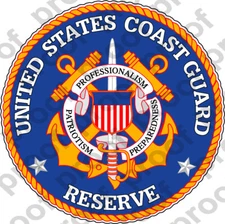 STICKER USCG COAST GUARD RESERVE SEAL