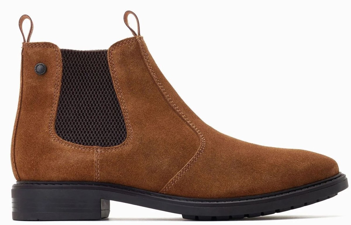 Pull Up Chelsea Boots Heren Cognac Lakschoen Chaussure Schoenen