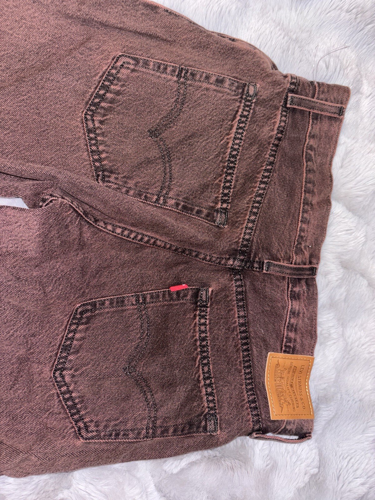 Levi’s Baggy Boot Cut New With Tags Brown Red Maroon Rust Color Size 28