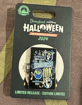 Disneyland runDisney 2024 Half Marathon 10K Haunted Mansion Halloween Hinged Pin
