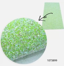 Green Loop Glitter Iridescent FAUX LEATHER ROLL12" x 55" 1073899 FULL ROLL