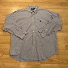 Ralph Lauren Mens Dress Shirt Blake Formal Business Button Down Small Pony XL