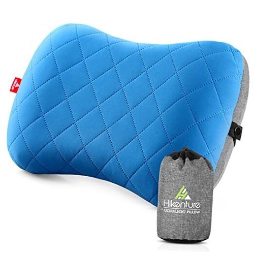 Camping Pillow with Removable Cover - Ultralight Inflatable Pillow for Blue