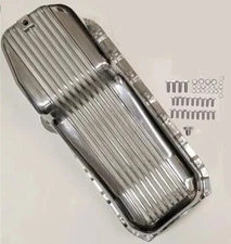 Finned Aluminum Oil Pan Fits Chevy Small Block SBC 283 305 327 350 400 1955-79