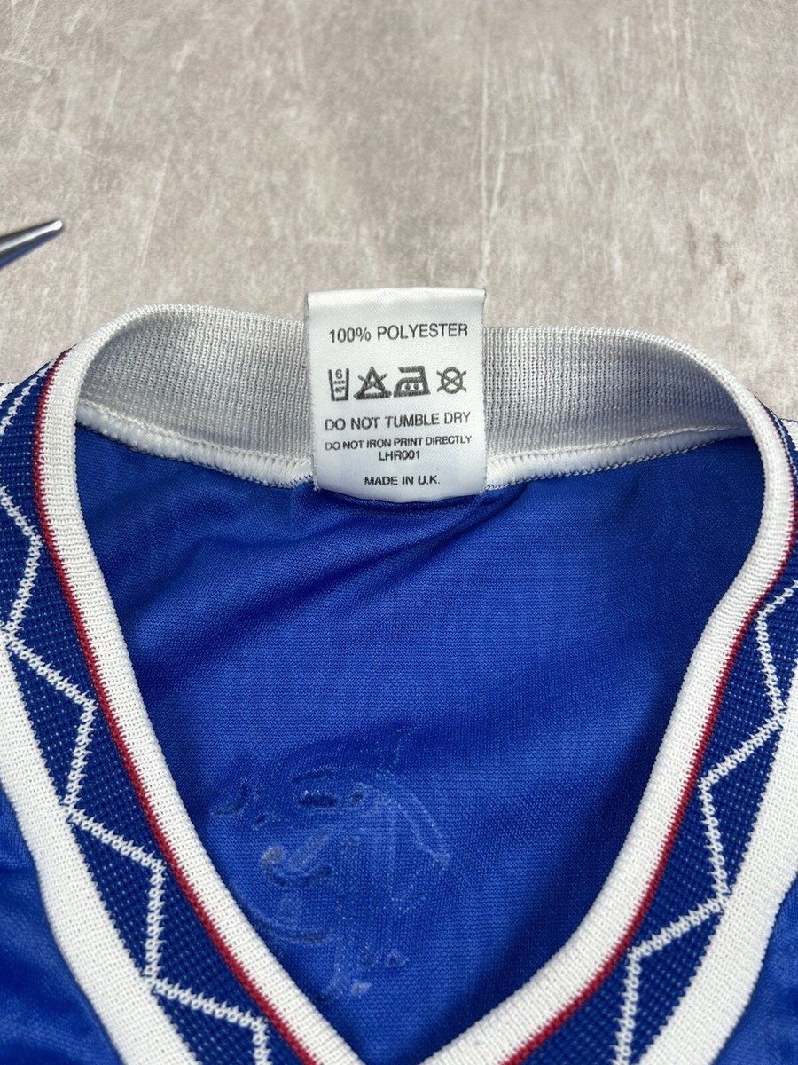 Vintage Rangers Jersey Home Football Shirt 90-92 Admiral Polyester