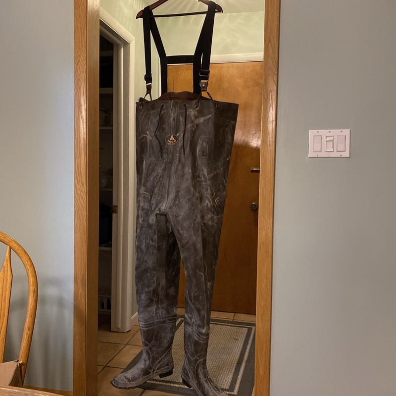 Proline Insul Neoprene Rubber Chest Waders Size 12 Camo W. Froggtogg Suspenders
