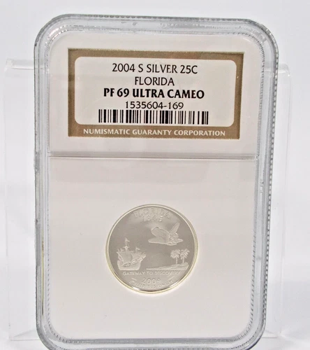 2004 S 25c Silver State Quarter NGC PF69 Ultra Cameo ..FLORIDA