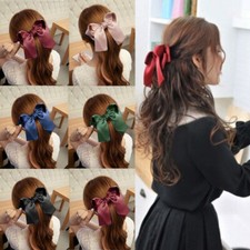 Ribbon Hairgrips Big Large Bow Hairpin Satin Hair Clip Barrette Hair Accessories