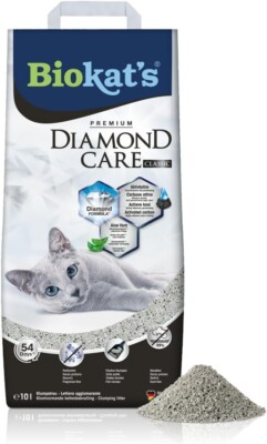 (1 x 10 L) Biokat's Diamond Care Classic Katzenstreu ohne Duft