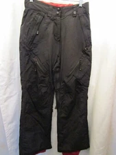 WOMENS POLAR EDGE GOLD SERIES ADJ. WAIST 4 LEG VENTS BLACK SNOW SKI PANTS SIZE S