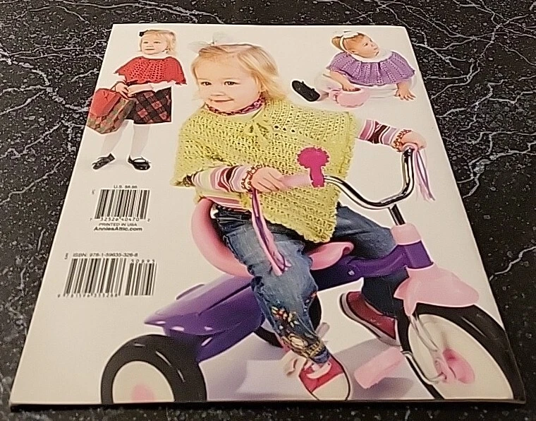 EE14 ANNIE'S ATTIC 2010, LITTLE ONE'S PONCHOS CROCHET PATTERN LEAFLET - Image 2 of 2