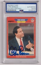 1989 Pro Set Announcers ESPN Chris Berman Signed Autographed Card PSA DNA