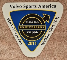 Volvo P1800 VSA Anniversary Sticker.  2011 NY.  