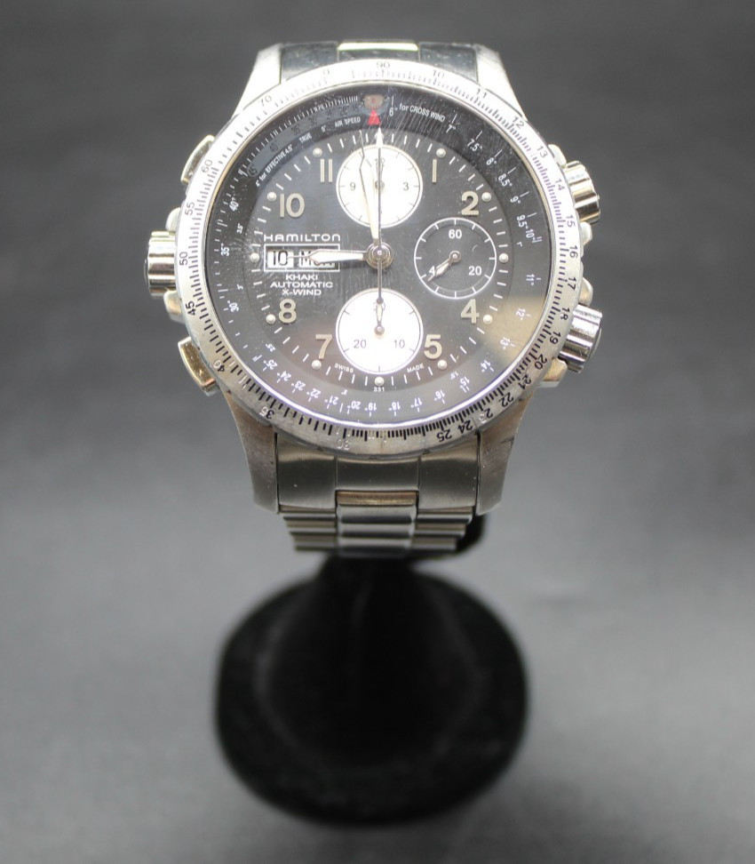 Hamilton Khaki X-Wind Men's Black Watch H776160 *Pre-owned* FREE SHIPPING