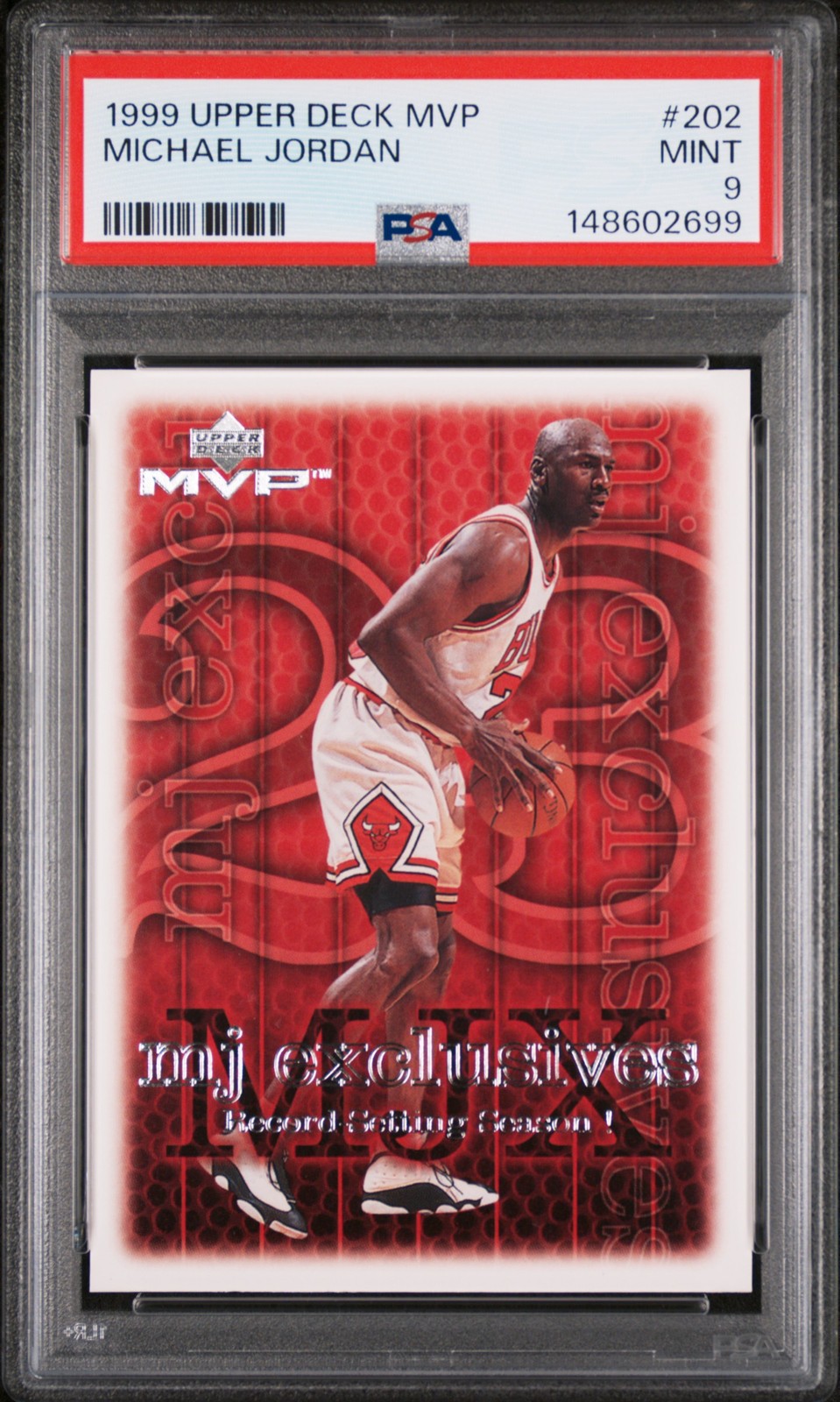 1999 UD MVP #202 MICHAEL JORDAN PSA 9