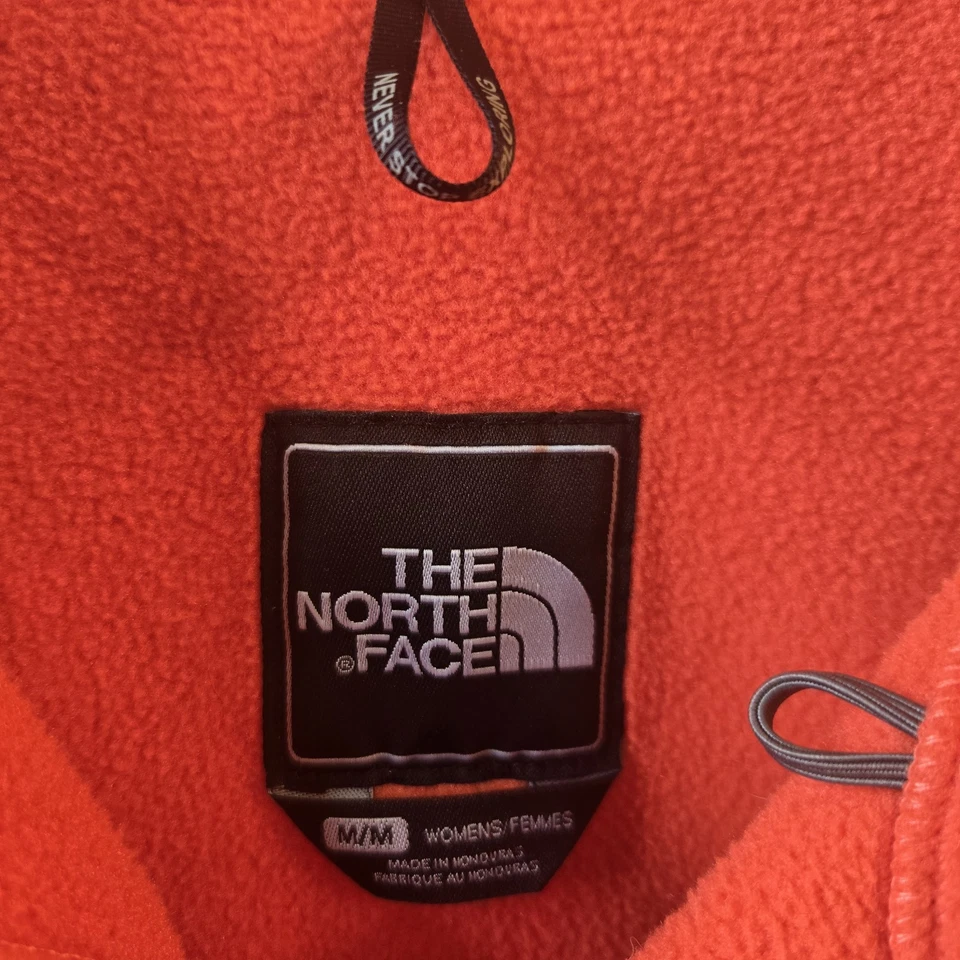Chaqueta polar The North Face para mujer mediana rosa naranja Polartec Denali cremallera retro Foto 4 de 4