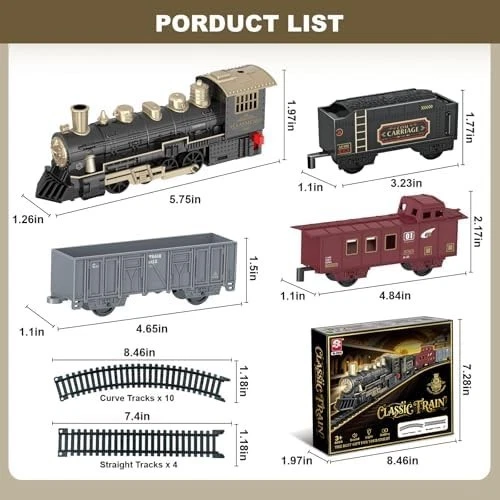 Juego de Tren Eléctrico JUQU para Niños de 3 a 8 años - Juego de Tren Árbol de Navidad con Loco Foto 4 de 4