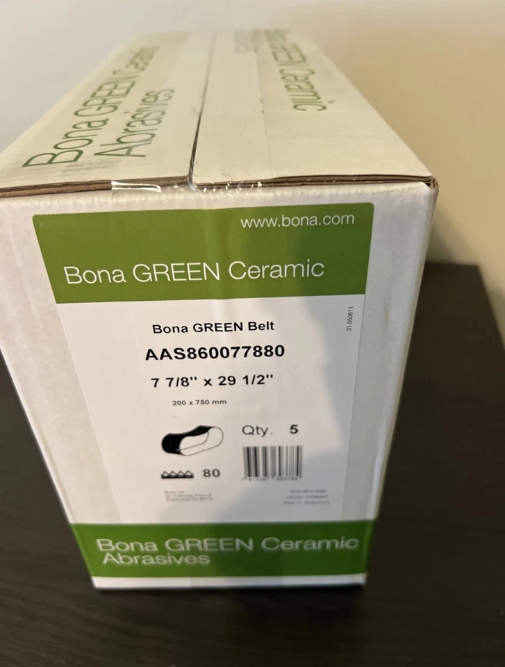 Bona Green Ceramic Abrasives 7-7/8” x 29-1/2” Belt 80 grit *Read Desc*