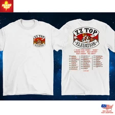 Trending 2 Sides ZZ Top 2025 Tour The Elevation Shirt White Unisex S-5XL