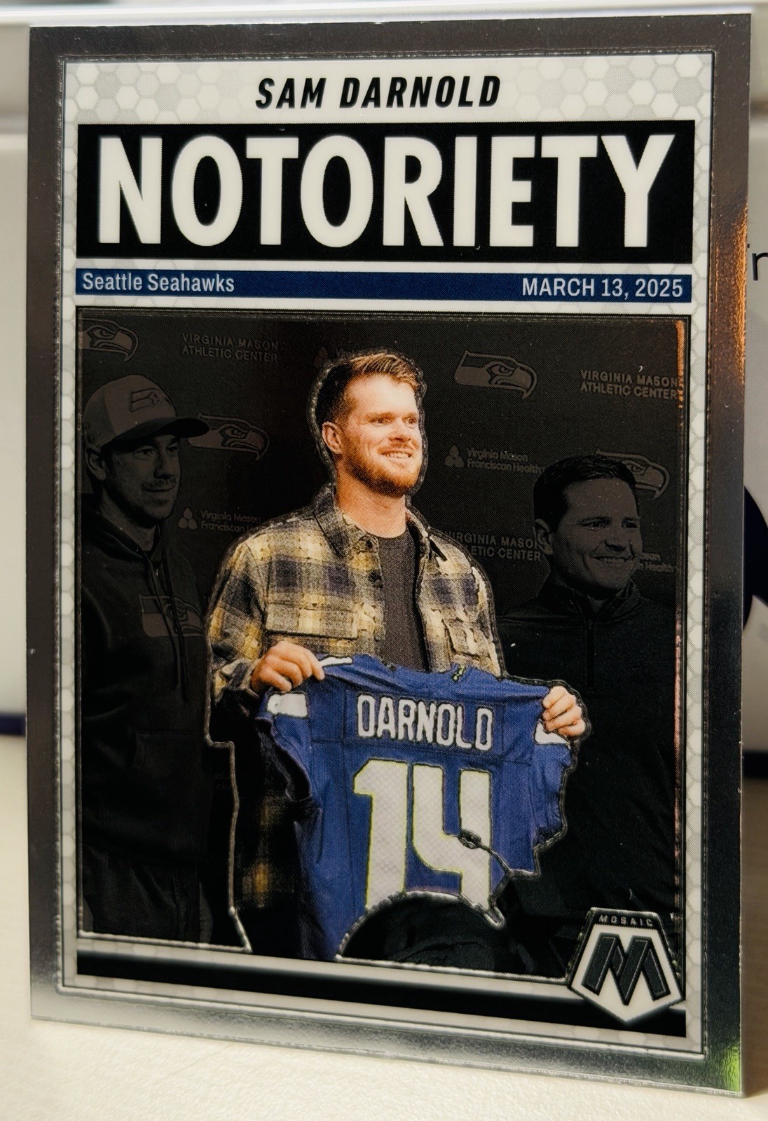 2025 Panini Mosaic| Sam Darnold #9 Notoriety Seattle Seahawks