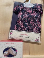 New AMERICAN GIRL JANIE  JACK HOLIDAY 2 Pc SET 2025 Purple Dress Gold Shoes