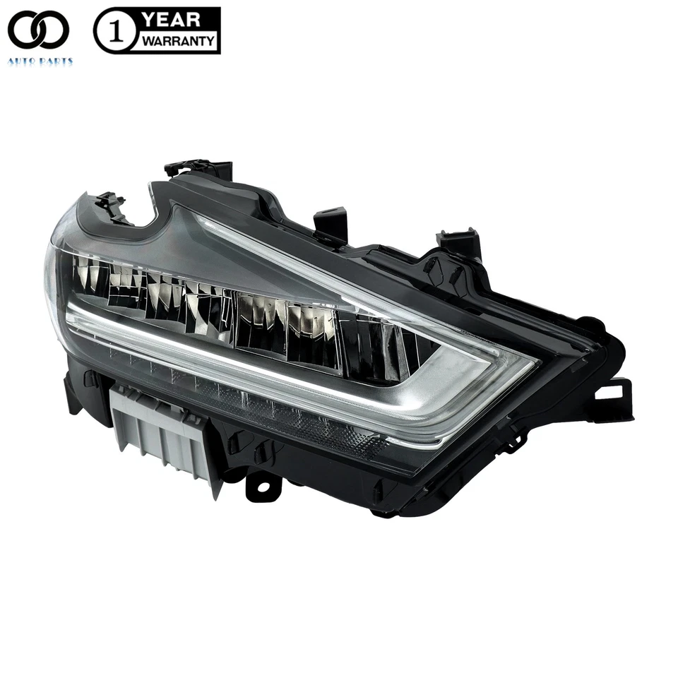 Headlight For Nissan Maxima 2019 2020 2021 Right Side LED Headlamp Chrome Clear - Image 3 of 4