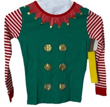 Christmas Elf Pajama Shirt 100 Cotton Size 10 NWT