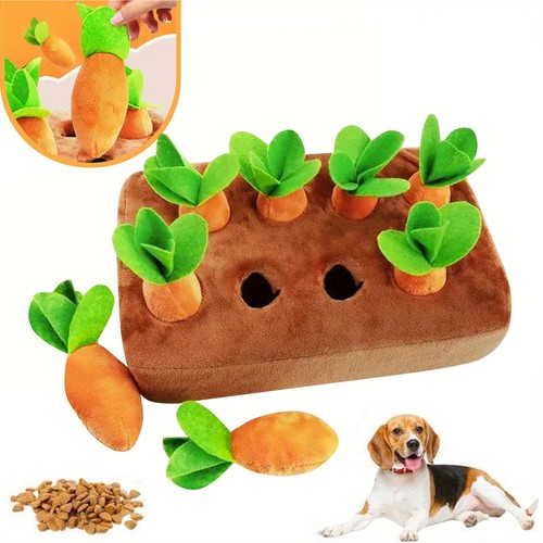 Dog Carrot Plush Toy Interactive Dog Toy Encourage Foraging Skills Dog Sniff Toy - Picture 10 of 15