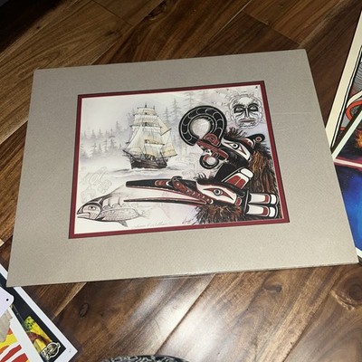 Northwest Coast Signed James Williamson Art Card Native Canadian Eskimo