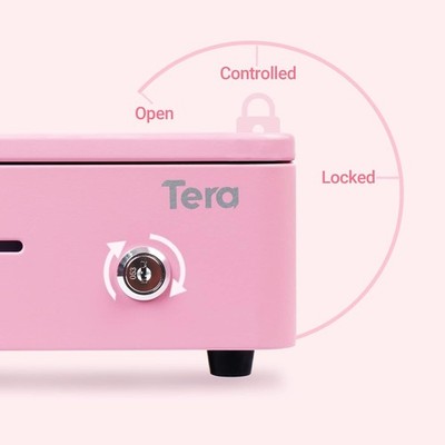 Tera Elektronische Kassenschublade mit herausnehmbarem Münzfach - Rosa